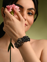 Black And Grey Cocktail Adjustable Handmade Bracelet For Women